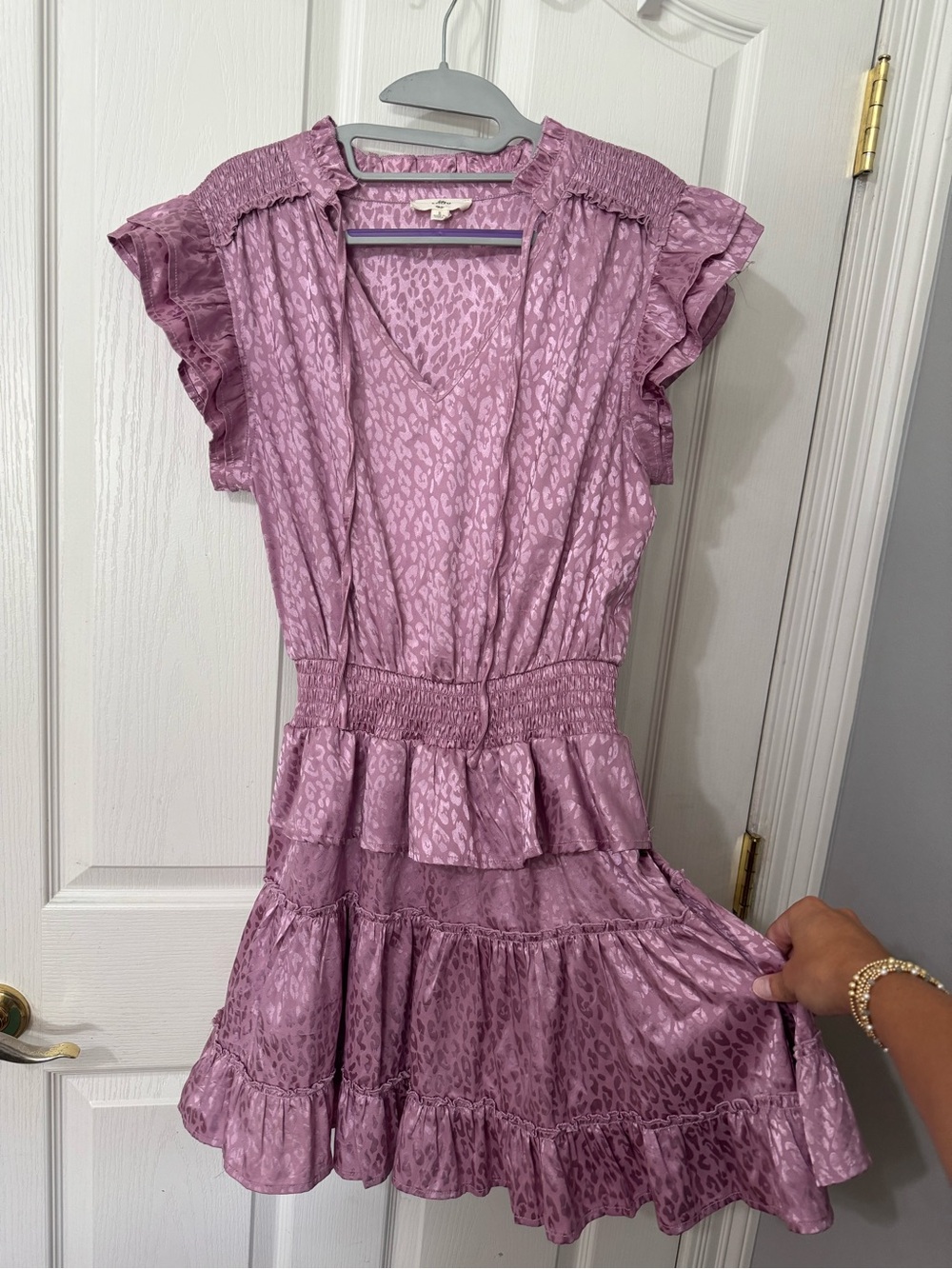 Entro Satin Ruffle Dress